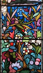 Diseño floral (detalle de la ventana este)