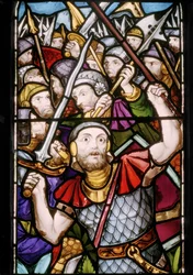 Loughborough, Todos los Santos, Heaton, Butler & Bayne, Alfred Hassam, Un soldado israelita, 1866