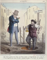 Trabajador de alcantarillado de París, mediados del siglo XIX