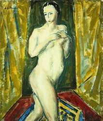 Desnudo de pie, c.1927-28 (gouache sobre tabla)