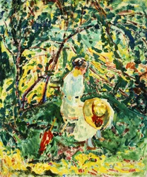 Mujer en un jardín, c.1907