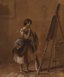 Estudio del artista. El crítico.