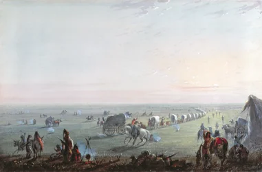 Desmontando el campamento al amanecer