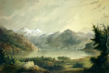 Escena lacustre - Montaña de los vientos