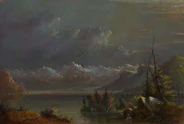 Paisaje lacustre - Montañas Rocosas.