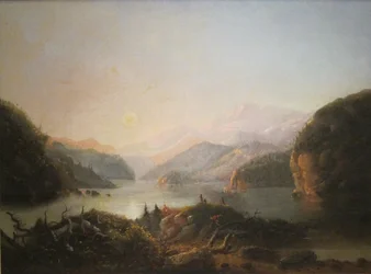 Lake in the Wind River Country" de Alfred Jacob Miller, Cincinnati