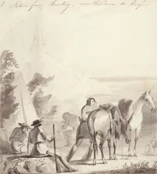 Regreso de la caza, c.1837 (óleo sobre cartón)