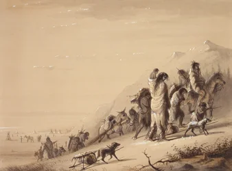 Serpientes indias migrando, c.1837 (pluma y tinta, lavado y gouache en papel)