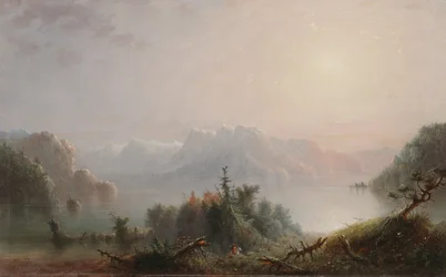 El lago expande su solitario seno al cielo, c.1850