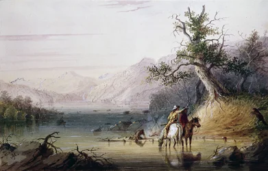 Campamento de cazadores en el río «Big Sandy»