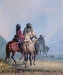 Tramperos que parten para la caza del castor, 1837