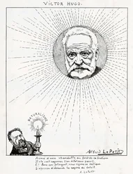 Caricatura de Victor Hugo y Emile Zola, c.1875-1880 (grabado)