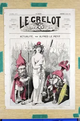 Portada de "Le Grelot", número 50, Satírico en colores