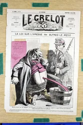 Portada de "Le Grelot", número 58, Satírico en Colores