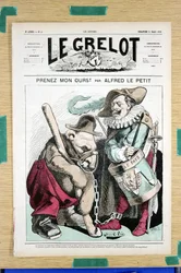 Portada de "Le Grelot", número 51, Satírico en Colores