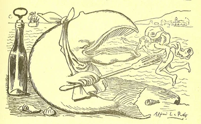 Ilustración de Alfred Le Petit (1841-1909) en Gros-Jean y su cura