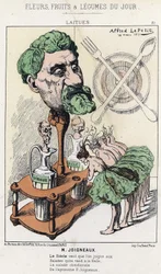 Lechugas: caricatura de Joigneaux - il. del 18/03/1871, en “Flores, Frutas y Verduras del Día”