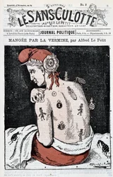 Marianne devorada por la inmundicia - por Alfred Le Petitty, en “Le Sans-Panlotte”