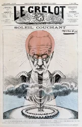Soleil couchant: Victor Hugo - por Alfred Le Pepetit, en “Le Grelot” del 11/03/1883
