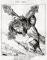 Caricatura de Leon Cladel, c.1875-80