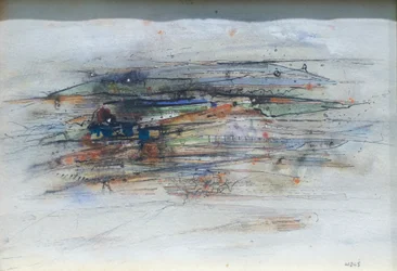 Composición, principios de los años 50 (acuarela sobre papel)
