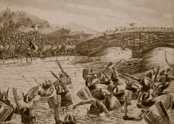 La Batalla de Maldon, 991, ilustración de 