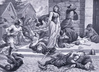 La masacre del día de San Brice en 1002 d. C., años 1920