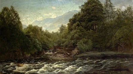 La Piscina del Salmón (Piscina del Salmón en el Spean, Escocia), 1880