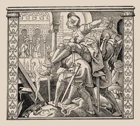 Die Nibelungen. Cómo se presenta el cadáver de Rudiger a Krimhild