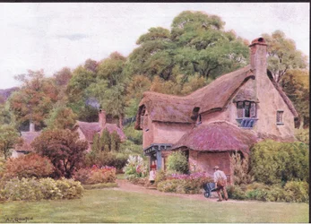 Almhouses, Selworthy Green, Somerset, de The Cottages and the Village Life of Rural England publicado por Dent & Sons Limited