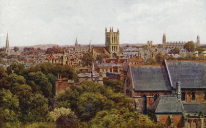 Cambridge, de Castle Hill (litografia en color)