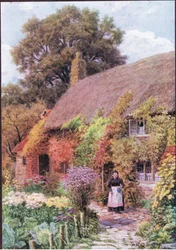 La Cabaña de la Abuela, Henley Common, cerca de Midhurst, Sussex, de Las Cabañas y la Vida Rural de Inglaterra publicado por Dent & Sons Limited