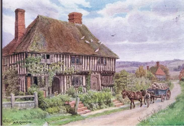 Small Hythe, cerca de Tenterden, Kent, de The Cottages and the Village Life of Rural England publicado por Dent & Sons Limited, 1912