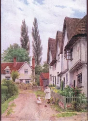 The Three Gables, Kersey, Suffolk, de Las Cabañas y la Vida Rural de Inglaterra publicado por Dent & Sons Limited