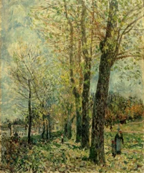 A.Sisley, Paisaje en los alrededores de Moret