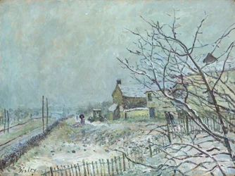Primera nieve en Veneux-Nadon, 1878