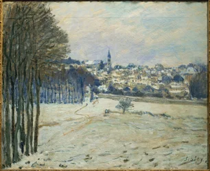 La neige a Marly-le-Roi ... (pintura sobre lienzo)