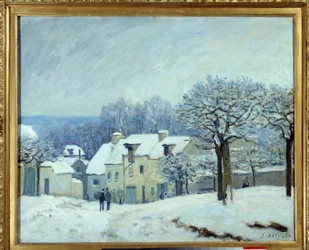 La plaza del Kennel en Marly, efecto de nieve