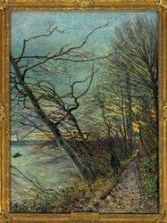 Le bois des Roches, Veneux - Nadon (Veneux-les-Sablons), Sena y Marne. Pintura de Alfred Sisley (1839-1899) 1880 Dim 0,73 x 0,55 m París, museo del Louvre Mención obligatoria: Donación Helene y Victor Lyon