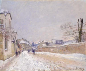Rue Eugène Moussoir en Moret: Invierno, 1891
