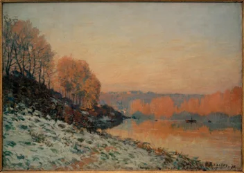 Nieve en Port-Marly, escarcha blanca