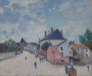 Calle en Moret, c.1890 (óleo sobre lienzo)
