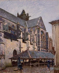 La iglesia en Moret bajo la lluvia, 1894