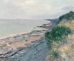 El acantilado de Penarth, atardecer, marea baja
