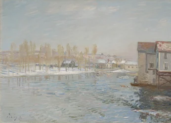 El Loing y los Molinos de Moret, Efecto de Nieve, 1891