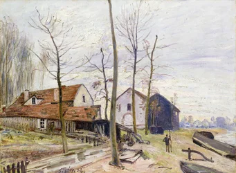 Los molinos de Moret, con sol naciente, 1889
