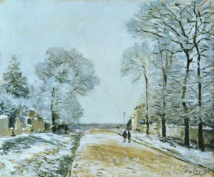 El camino, efecto de nieve, 1876