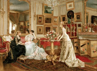 A. Stevens, El estudio del pintor