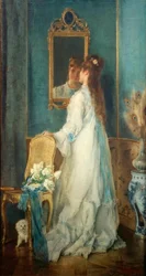 Alfred Stevens, muchacha ante el espejo