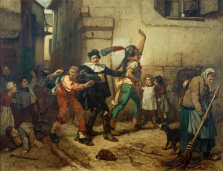 Alfred Stevens, Juego de máscaras, mañana del Miércoles de Ceniza